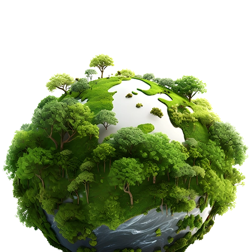 Terre représentant l'économie circulaire mise en place par GreenIndus